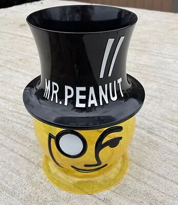 Mr. Peanut Yellow Head Classic Counter Advertising Snack Jar Container Plastic • $75