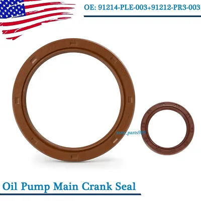 New For Honda Acura Oil Pump Front & Rear Main Crank Seal B-series Dohc Vtec Us • $7.75