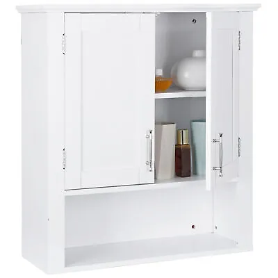 $56.58 • Buy Bathroom Wall Cabinet Mounted Over Toilet Storage Space-Saving Organizing  White