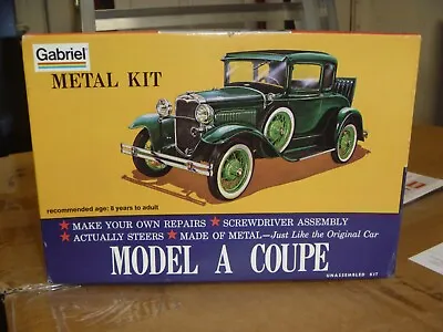 Vintage Gabriel Ford Model A Coupe New Unassembled Metal Toy Car Kit #4861 • $45