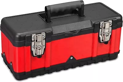 Steel Tool Box 15.5- Inch Small Portable Tool Box Organizer With Built-In Short  • $20