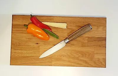 HANDMADE OAK CHOPPING BOARD THICK BUTCHERS BLOCK OILED 360mm X 195mm X 40mm • £19