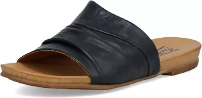 Miz Mooz Leather Slide Sandals-Aria-Black-41 (US 9.5-10)-NEW-A395183 • $39.99