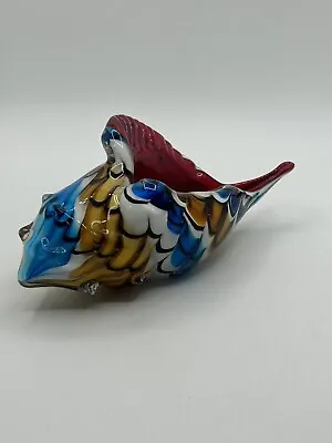 Murano Labeled Tropical Conch Shell Figurine 9L X 4T X 3W • $39.99