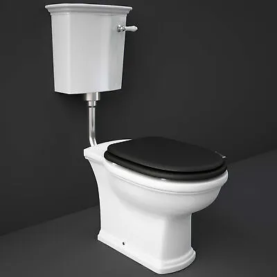 £522.95 • Buy RAK Washington Low Level Toilet With Lever Cistern + Black Seat