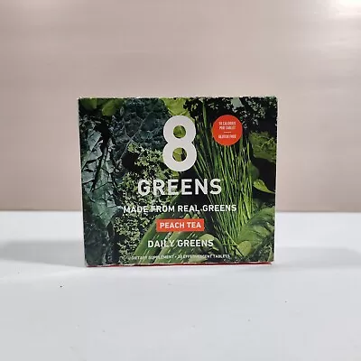 8Greens Daily Super Greens PEACH TEA 30 Powder Tablets NEW SEALED BOX 11/2025 • $26.95