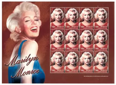 Bequia 2004 - Marilyn Monroe  - Sheet Of 12 Stamps -  Scott #330 - MNH • $5.25