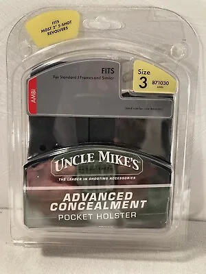 Uncle Mike's Advanced Concealment Pocket Holster Size 3 J Frame Revolvers 2  NEW • $5.89
