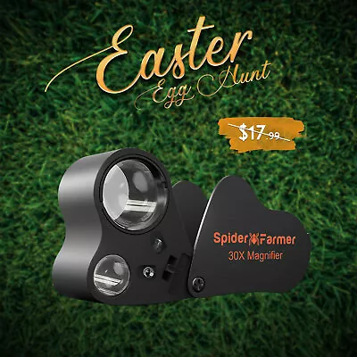  Spider Farmer 30X 60X Foldable Magnifier Plant Magnifying Glass With LED Light  • $14.99