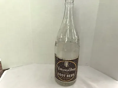 Virginia Dare Root Beer 1962 Quart Paper Label Bottle • $19.95