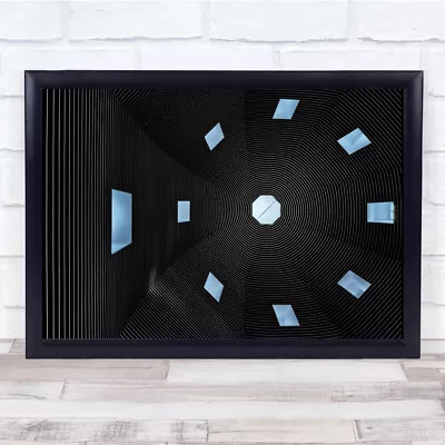 £39.99 • Buy Bonnefanten Black Buildings Window Octagon Wall Art Print