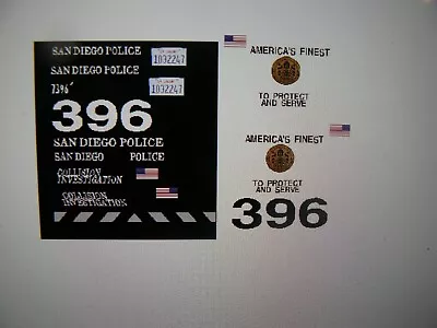 San Diego California Police    Patrol Vehicle Decals 1:18 • $14.59