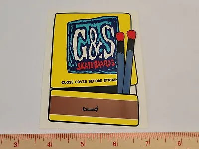 VTG 80's G&S GORDON & SMITH MATCHES NEIL BLENDER RAD NOS SKATEBOARD DECK STICKER • $36.99