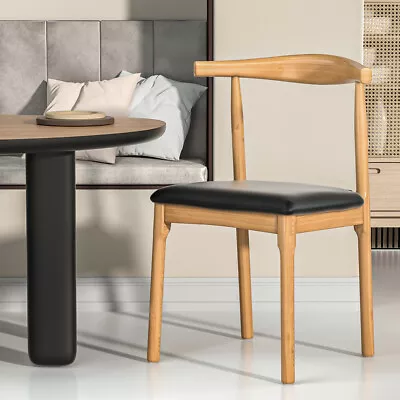 $136.22 • Buy Artiss Dining Chair Replica Leather Upholstered Cafe Kitchen Chair Black