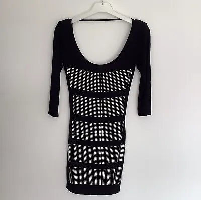 Miss Selfridge Dress In Black With Diamanté Embellishment Size 4 • $5.60