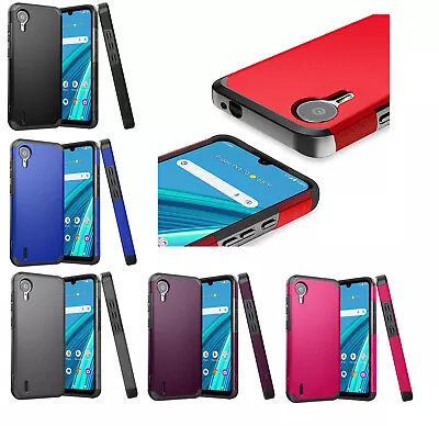 Tempered Glass / Shockproof Hybrid Cover Phone Case For Cricket Debut S2 U380AC • $10.95