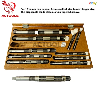 £154.80 • Buy New Adjustable Hand Reamer Set Of 11pcs H4 To H14 (15/32 - 1-1/2 ) ACTOOLS