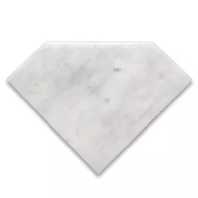 C0DP Carrara White Marble 8  Diamond Shower Corner Shelf Soap Dish Bullnose • £63.69