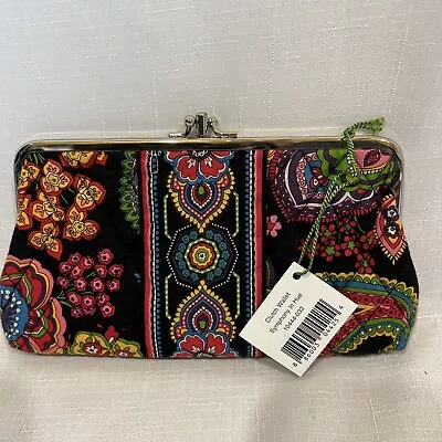 Vera Bradley Symphony In Hue Wallet DOUBLE KISSLOCK Clutch For PURSE Tote  NWT • $79.50