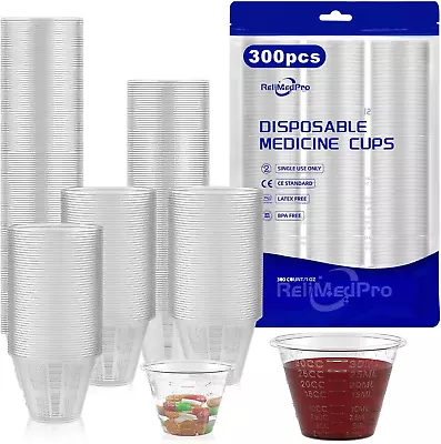 Disposable Medicine Cups Graduated Bulk Pack Of 300 1 Oz (30Ml) Small Plastic  • $15.21