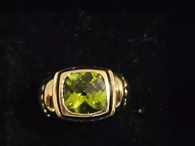 David Yurman Solid 18k Peridot Rennisance Ring (rare) Size 7 • $2000