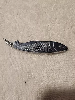 Vintage Stainless Steel Fish Shaped Keychain Knife-Unknown Makers Mark • $13