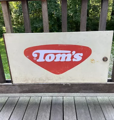 RARE 1950s Vintage Toms Peanuts Vending Display Panel Sign Large Candy Ad 🔥 • $119.87