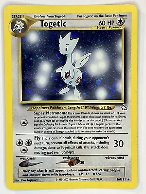 Togetic 16/111 Unlimited Neo Genesis Pokémon TCG Holo Rare LP • $19.65