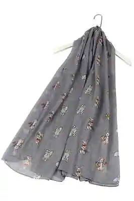 Quality Cotton Blend Cute Rabbit Print Scarf/Shawl/Sarong In 4 Colours • £8.99