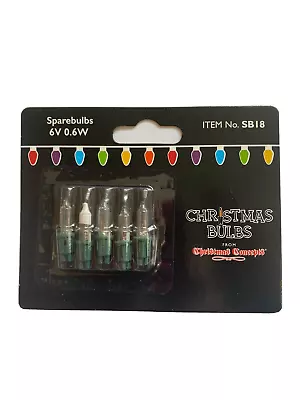 Christmas Concepts® Pack Of 4 Push In Clear Bulbs With 1 Fuse Bulb 6v 0.6w(SB18) • £3.99