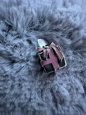 Pandora Silver Pink Enamel Wrapped With Love Present Charm 791132EN24 • £18