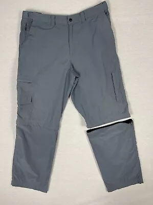 Mens M&S Zip Off Hiking Trekking Cargo Trousers Shorts X 8 Pockets Size W36 L31 • £15