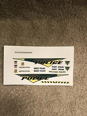 1/24 Scale Military Police  Waterslide Decals For Motormax Ford Taurus • $8.95