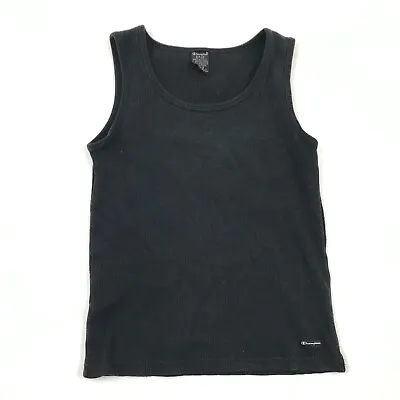 VINTAGE Champion Shirt Womens Size Small S Black Tank Top Sleeveless Workout USA • $18.77