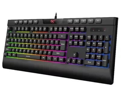 Havit KB487L RGB Multi Function Media Backlit Gaming Keyboard 10 Multimedia Keys • $25.99