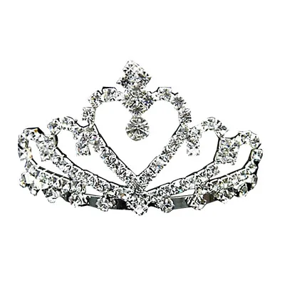 £4.47 • Buy Bridal Bridesmaid Wedding Crown Hair Comb Clip Rhinestone Diamante Prom Tiara VM