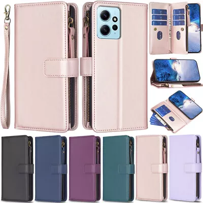 Zipper Wallet Leather Flip Case Cover For Xiaomi Redmi 13C A2+ Note 12S Note 13 • $23.36