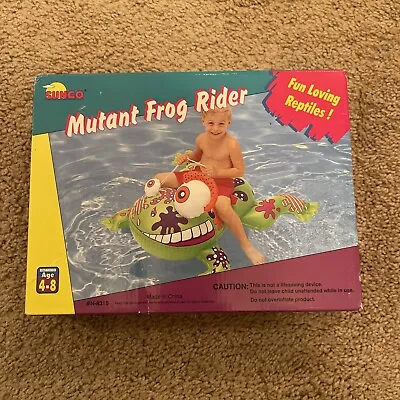 Vintage Sunco Mutant Frog Rider Kids Inflatable 1998 N-8315 NEW RARE UNUSED • $42.15