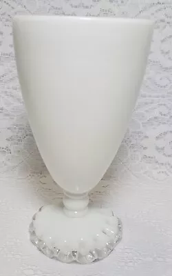 Fenton Silver Crest Milk Glass  Footed Tumbler 9oz - 6  Tall - Discountinued • $30