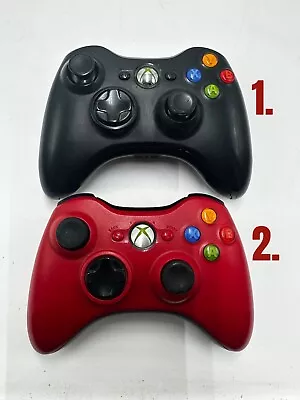 $24.99 • Buy Genuine OEM Microsoft Xbox 360 White Wireless Lot Of 2 Controllers- READ ALL
