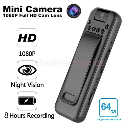 $19.08 • Buy Mini Police Body Camera 4 Hour 1080P HD Video Recording IR Night Cam Camcorder