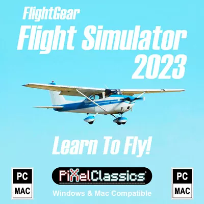 FlightGear Flight Simulator 2023 X Premium Deluxe Aircraft Plane Helicopter Sim • £8.99