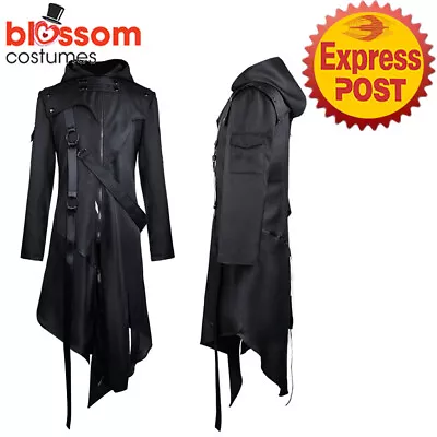 N478 Steampunk Medieval Assassin Knight Victorian Costume Gothic Mens Costume • $30.32