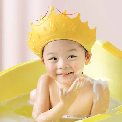 £5.88 • Buy Children Kids Bath Cap Hair Washing Shield Hat Shampoo Cap Baby Shower Hat