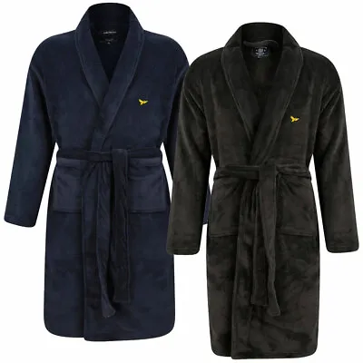 Kensington Eastside Men's Dressing Gown Soft Fleece Bathrobe Kimono Nightwear • £24.99