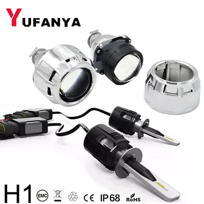 B6 H1 LED CSP Lamp 2.5'' Bixenon HID Projector Lens Fit H4 H7 Headlight Retrofit • $56.99