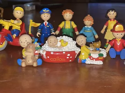 Vintage Posable 3.5  PBS Caillou 2002  Figure Lot Airplane Dog • $9.99