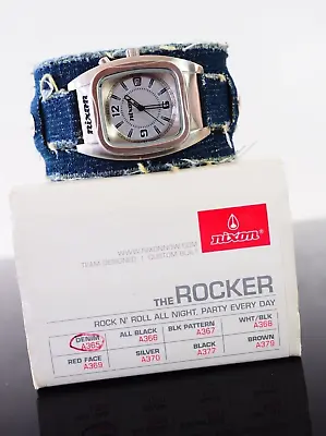 Nixon The Rocker Denim Watch With Double Wide Strap Cuff New • £224.99