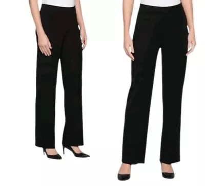 EXCLUSIVELY MISOOK Large Petite STRAIGHT LEG ELASTIC WAIST Baggy Pants Slacks • $49.99