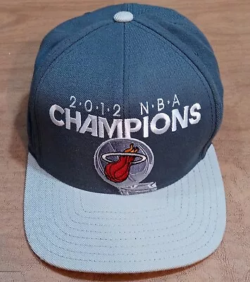 2012 NBA Champions Miami Heat Adidas The Finals Snapback Basketball Hat • $24.95